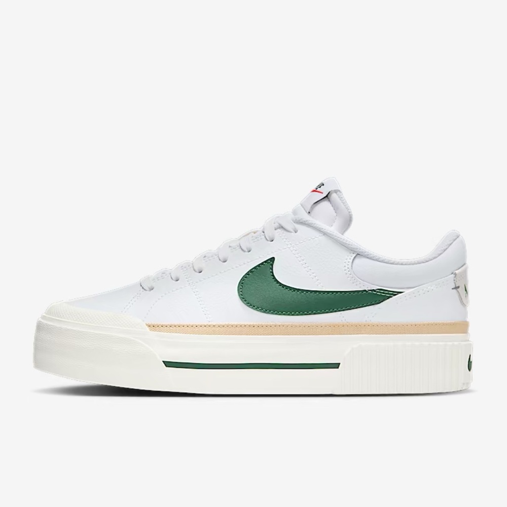 Nike WMNS Court Legacy Lift
Platforms 
White/Sail/Sesame/Fir
Style DM7590-107 - Picture 2 of 16